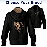 Paw Prints On My Heart Women's Hoodie: Choose Your Favorite Dog Breed