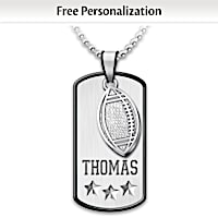 Sports Star Personalized Grandson Pendant Necklace