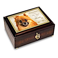 "Pomeranians Leave Paw Prints On Our Hearts" Music Box