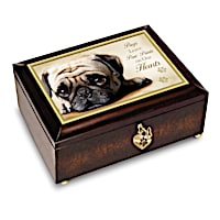 Pugs Leave Paw Prints On Our Hearts Music Box
