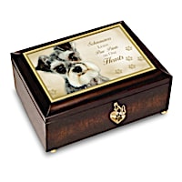 "Schnauzers Leave Paw Prints On Our Hearts" Music Box