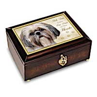 "Shih Tzus Leave Paw Prints On Our Hearts" Music Box