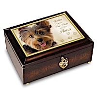 Yorkies Leave Paw Prints On Our Hearts Music Box