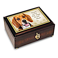 "Beagles Leave Paw Prints On Our Hearts" Music Box