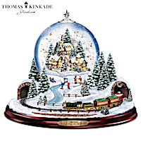 Thomas Kinkade Journey Home For The Holidays Snowglobe