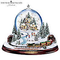 Thomas Kinkade Village Snowglobe: Lights, Music and Motion