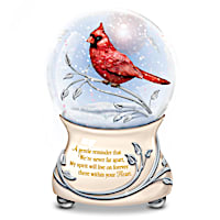 "Messenger From Heaven" Memorial Cardinal Glitter Globe