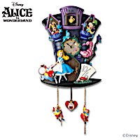 Disney Alice In Wonderland Mad Hatter Cuckoo Clock