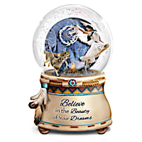 Robin Koni Native American-Inspired Lighted Glitter Globe