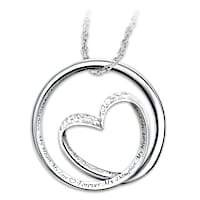 "Forever In My Heart" Diamond Infinity Pendant For Daughter