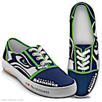 NFL-Licensed Seattle Seahawks Women's Canvas Sneakers