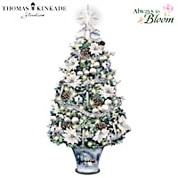 Thomas Kinkade "Winter Splendor" Illuminated Tabletop Tree
