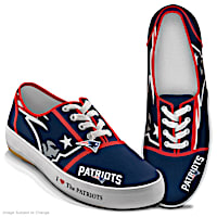 NFL-Licensed New England Patriots Women's Canvas Sneakers