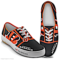 NFL-Licensed Cincinnati Bengals Women's Canvas Sneakers