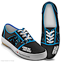 NFL-Licensed Carolina Panthers Women's Canvas Sneakers