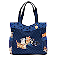 J&#252;rgen Scholz "Kitty-Kat Cute" Quilted Tote Bag