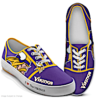 NFL-Licensed Minnesota Vikings Women's Canvas Sneakers
