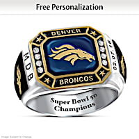 Broncos Pride Personalized Commemorative Ring