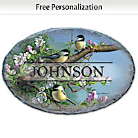 "Songbird Serenade" Welcome Sign Personalized With Name