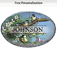 Songbird Serenade Personalized Welcome Sign