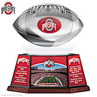 Ohio State Buckeyes Levitating Football Lights Up And Spins