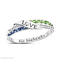 Go Seahawks Diamond Ring