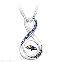 "Baltimore Ravens Forever" Infinity Pendant Necklace