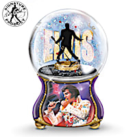 Elvis Presley "Burning Love" Musical Glitter Globe