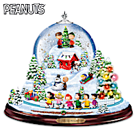 PEANUTS Christmas Snowglobe With Lights, Music And Motion