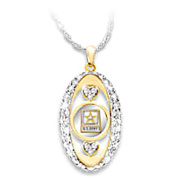 U.S. "Army Pride" Crystal Pendant Necklace