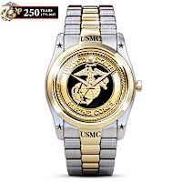 Diamond Stainless Steel USMC Men's Watch