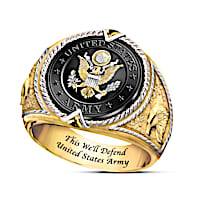 "This We'll Defend" Men's U.S. Army Tribute Ring