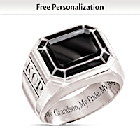 My Grandson, My Pride, My Joy Personalized Ring