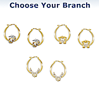 U.S. Military Pride Engraved Earrings: Choose Your Branch