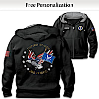 "Air Force Pride" Hoodie Personalized With Embroidered Name