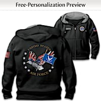 "Air Force Pride" Hoodie Personalized With Embroidered Name