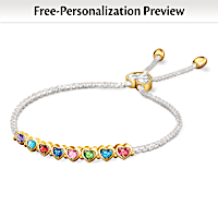 "The Heart Of Our Family" Personalized Birthstone Bracelet