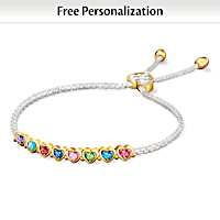 "The Heart Of Our Family" Personalized Birthstone Bracelet