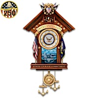 United States Navy Eagle Cuckoo Wall Clock With Music