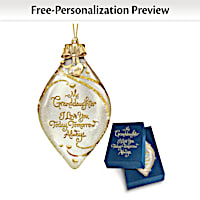 Granddaughter, I Love You Illuminated Personalized Ornament