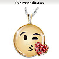 A Message Of Love Personalized Granddaughter Emoji Necklace