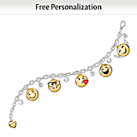 A Message Of Love Personalized Granddaughter Emoji Bracelet