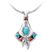 Genuine Turquoise "Sacred Stone" Pendant Necklace