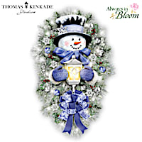 Thomas Kinkade "A Warm Winter Welcome" Lighted Wreath