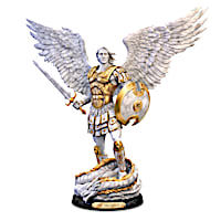 "St. Michael: Victorious" Cold-Cast Marble Sculpture