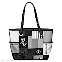 Chicago White Sox Patchwork Tote Bag With Team Logos
