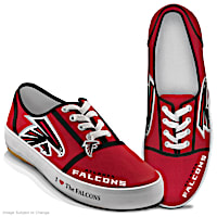 NFL-Licensed Atlanta Falcons Women's Canvas Sneakers