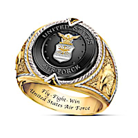 U. S. Air Force Fly, Fight, Win Tribute Ring