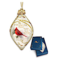 "Messenger From Heaven" Illuminated Cardinal Art Ornament
