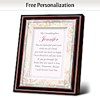 Granddaughter, I Love You Personalized Poem Frame